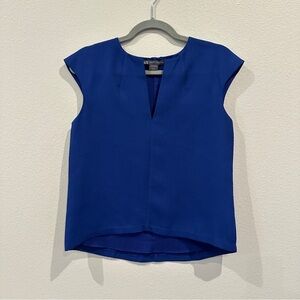 Armani Exchange Women's Royal Blue Formal Sleeveless Top in V Neck Style sz XS